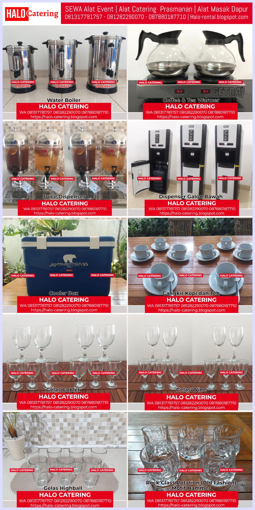 Persewaan Alat Minum Coffee Break Rental Alat Masak Dapur Sewa Peralatan Makan Penyewaan Alat Catering Prasmanan Harga Sewa Murah Terdekat Jakarta Tangerang Bekasi HALO CATERING, dan Sewa Piring Rotan Cikarang Bekasi